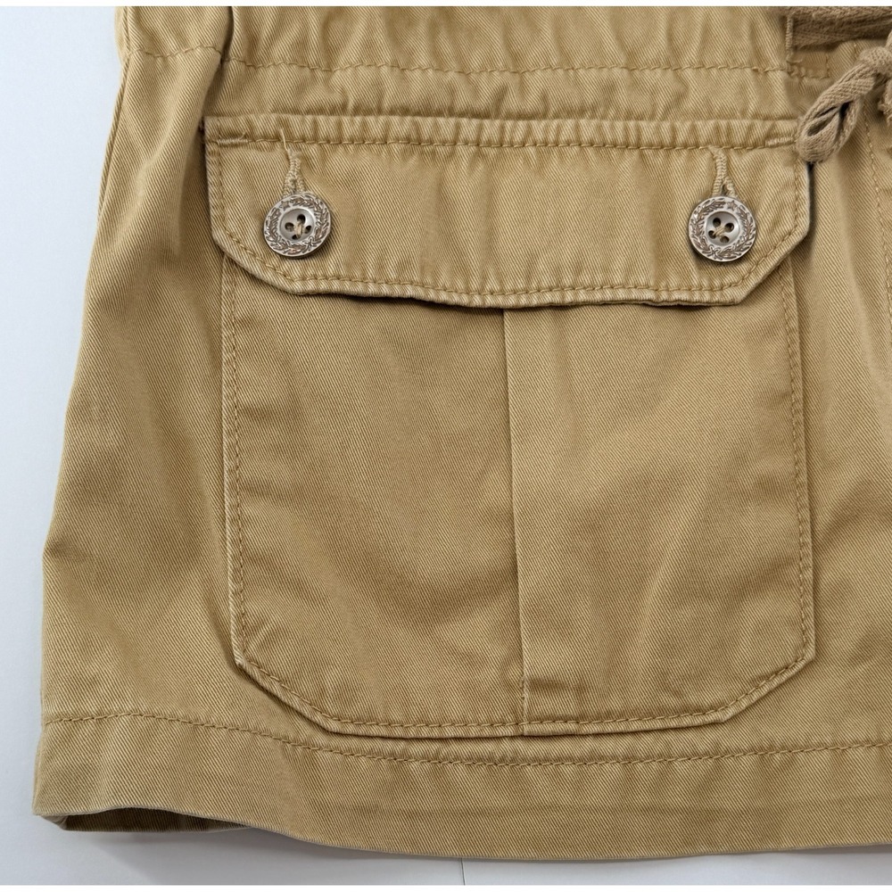 Levi's Womens Utility Jacket Medium Tan Safari Military Field Cotton Drawstring - Picture 4 of 9